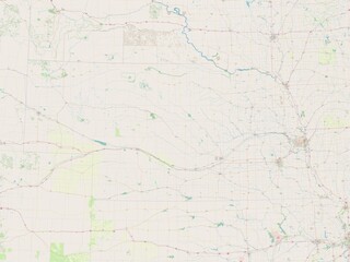 Obraz premium Nebraska, United States of America. OSM. No legend