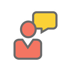 user speech chat bubble icon design vector