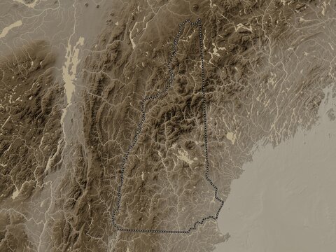 New Hampshire, United States of America. Sepia. No legend