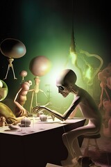 AI generative UFO people