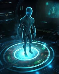 AI generative futuristic body man
