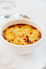 potato gratin in the restaurant