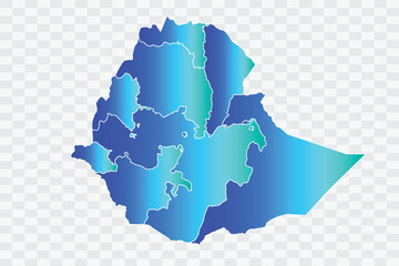Ethiopia Map teal blue Color Background quality files png
