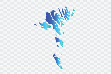 Fototapeta premium Faroe Islands Map teal blue Color Background quality files png