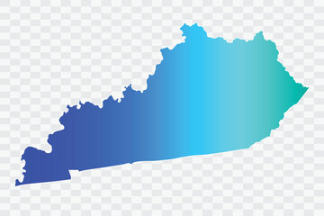 KENTUCKY Map teal blue Color Background quality files png