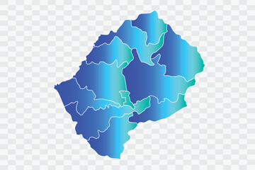 Lesotho Map teal blue Color Background quality files png