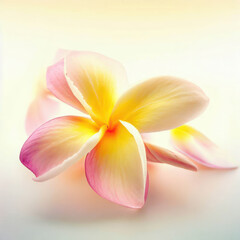 Obraz premium Beautiful frangipani blossom, Easter, Birthday, Mother's Day, generative ai