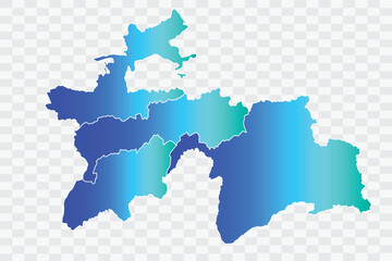 Tajikistan Map teal blue Color Background quality files png