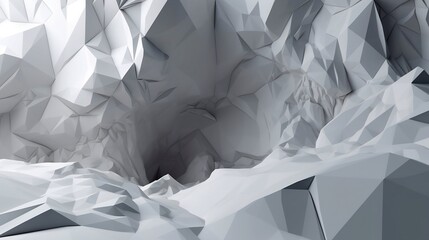 white polygonal background,cave