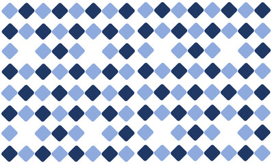 seamless geometric pattern with blue square round diamond pattern on white background as seamless repeat pattern, replete image design for fabric printing