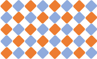 seamless pattern with diamond blue and orange color as checkboard repeat style replete image design for fabric printing 