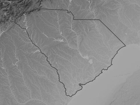 South Carolina, United States of America. Grayscale. No legend