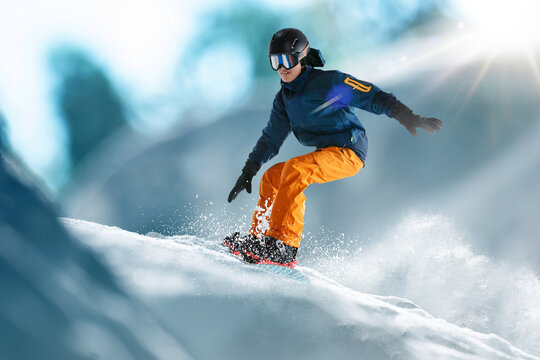 Ski young man