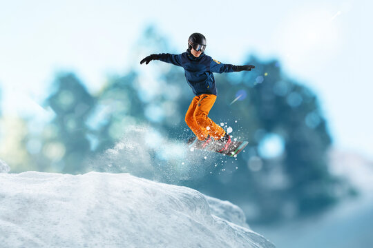 Ski young man