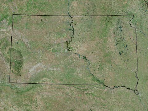South Dakota, United States of America. High-res satellite. No legend