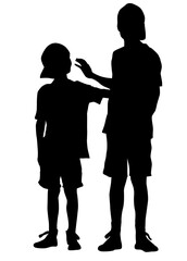 Boys concept silhouettes vector illustration