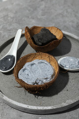 Beauty and skin care, cosmetic and charcoal