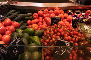 Photo of vegetables in supermarket, photo for your advertising