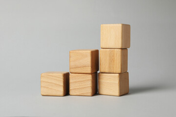 Wooden cubes, blank wooden cubes for different concepts