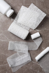 Concept of first aid kit, first aid kit supplies