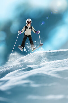 Ski young man