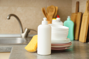 Detergent, accessories for dish washing and cleaning