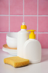 Detergent, accessories for dish washing and cleaning