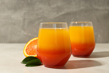Orange cocktail, concept of fresh delicious summer citrus cocktail