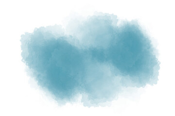 Blue color vector hand drawn watercolor liquid stain. Abstract aqua smudges scribble drop element for design, illustration, wallpaper, card