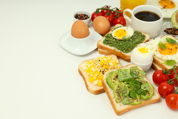 Fototapeta na wymiar Concept of tasty breakfast, morning meal, space for text