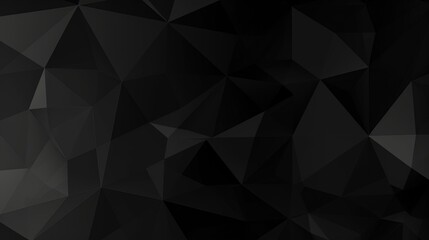 Black polygonal abstract background. Triangular 3d texture.Generative Ai
