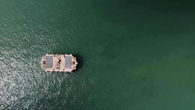 Palmerston Fort Near The Calshot Beach In The Solent Strait In Hampshire, England, UK. - aerial