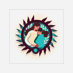 Mother's Day Flat illustration And Vector Design