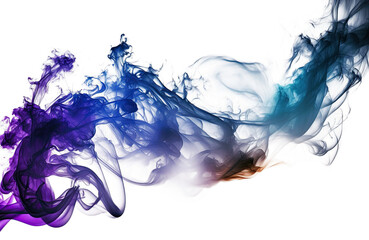 Abstract smoke pattern effect with transparent background. Generative AI