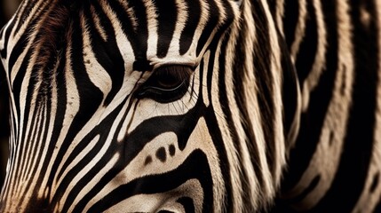 Fototapeta na wymiar Zebra pattern background texture design, close up, zebra stripes, black and white, animals, horse, Generative AI