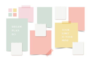 Vector photo collage template moodboard pictures grids vector illustration