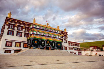7th Dalai Lama's Birth Place at Litang Tibetan Town. a famous tourist spot in Litang, Ganzi,...