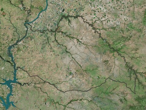 Artigas, Uruguay. High-res satellite. No legend