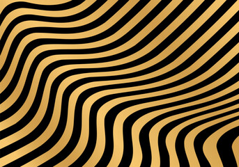 Abstract wavy line pattern. Wave, liquid shape background. Optical art design. Modern geometric illusion with curve or distorted lines. Brochure, cover or banner template. Vector illustration.