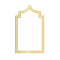 golden islamic frame background vector design