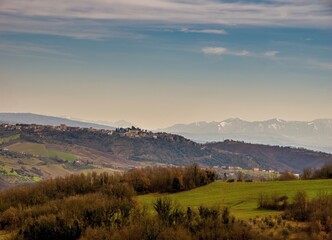 Landscape of Benevento, Italy, birthplace of Saint Pio of Pietrelcina, better known as Padre Pio....