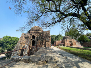 Fototapeta na wymiar Hauz Khas fort monuments is a tourism place located in New Delhi, India