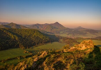 Rock and forest in spring in Slovakia. Discover the beauty of spring nature and a healthy lifestyle