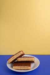 photo a few pieces of sponge cake