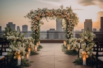 wedding on a rooftop