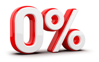 3d Number 0 Percent Red