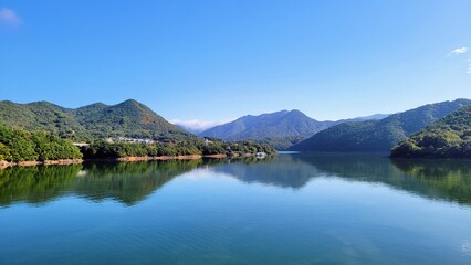 Fototapeta na wymiar Lake in the mountains, Korea