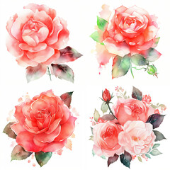 Watercolor Roses with Generative AI