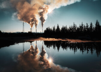 sunrise over the lake