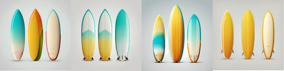 surf board. Colorful surfboards. 